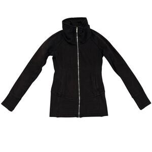 Lululemon Black Funnel Neck Full Zip Jacket Size 4